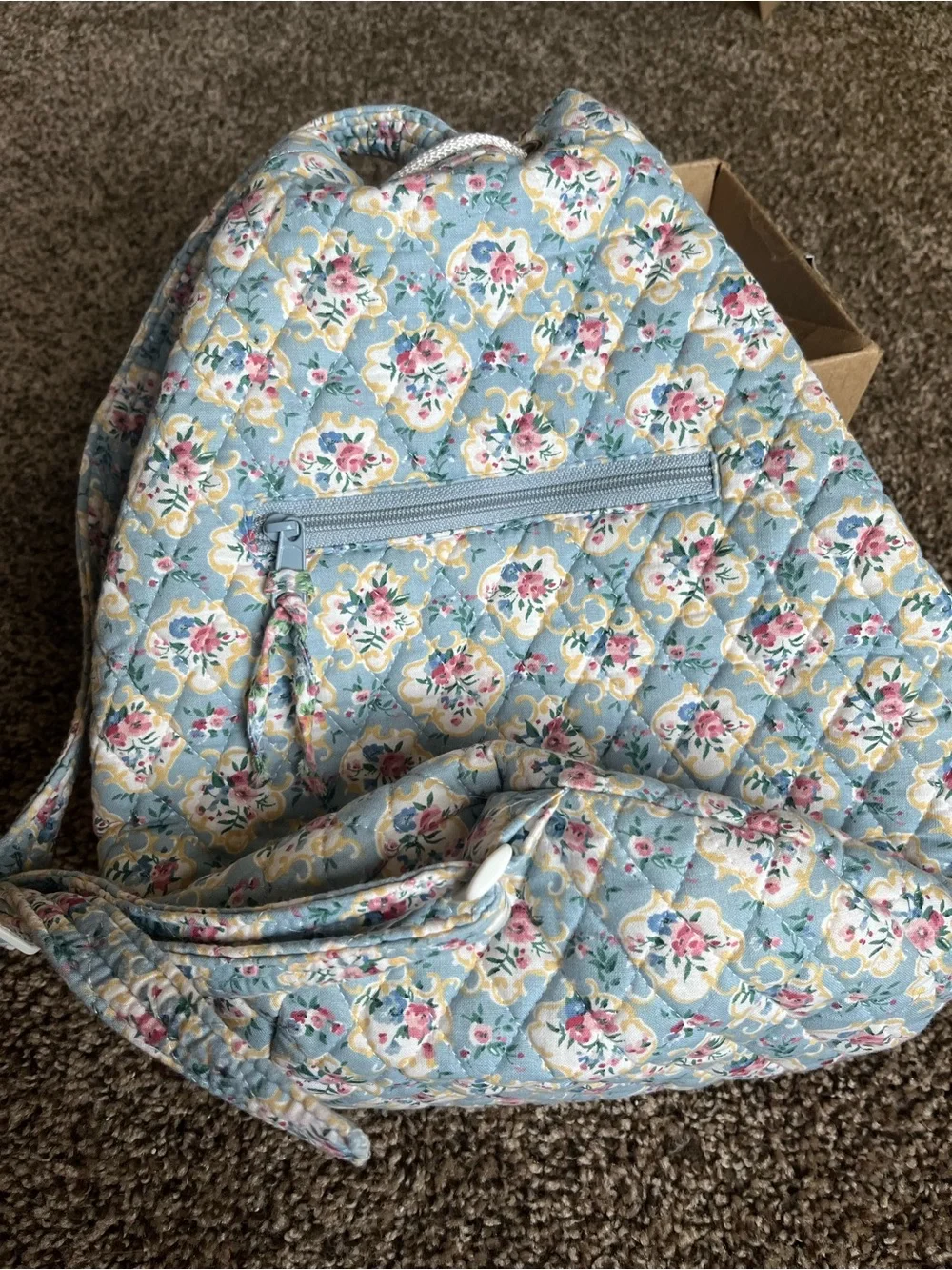 Vintage Vera Bradley Pastel Blue One-Strap Sling Bag